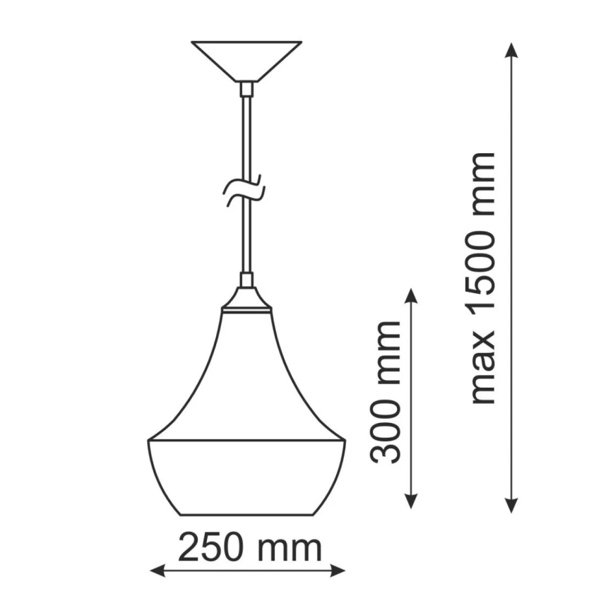 Lampada a sospensione MODERN E27/60W bianco