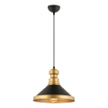 Lampada a sospensione MONZA 1xE27/40W/230V, 30 cm nera/oro