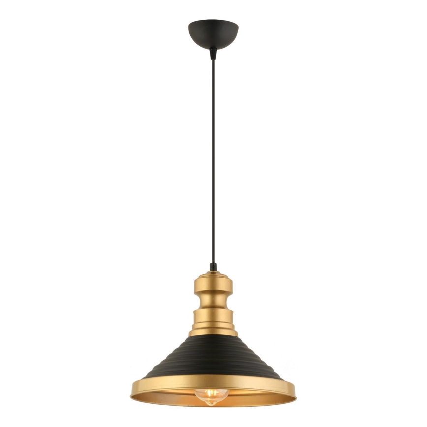 Lampada a sospensione MONZA 1xE27/40W/230V, 30 cm nera/oro