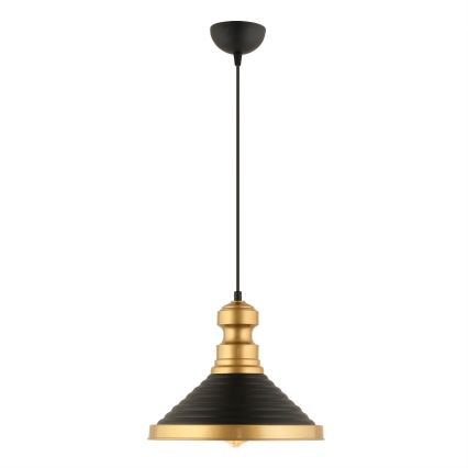 Lampada a sospensione MONZA 1xE27/40W/230V, 30 cm nera/oro