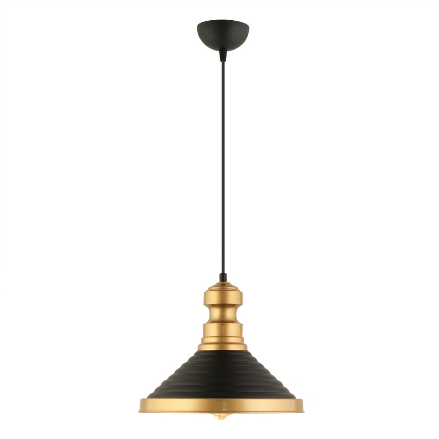 Lampada a sospensione MONZA 1xE27/40W/230V, 30 cm nera/oro