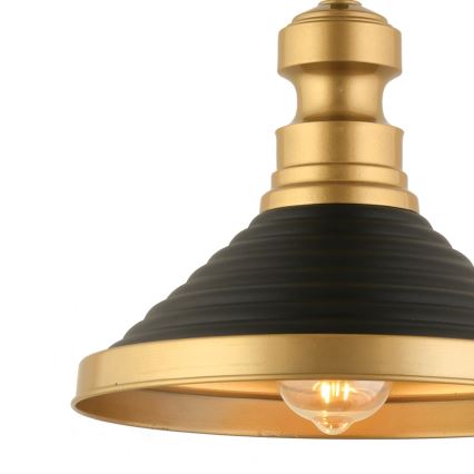 Lampada a sospensione MONZA 1xE27/40W/230V, 30 cm nera/oro