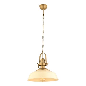 Lampada a sospensione MONZA 1xE27/40W/230V 35 cm crema/bronzo