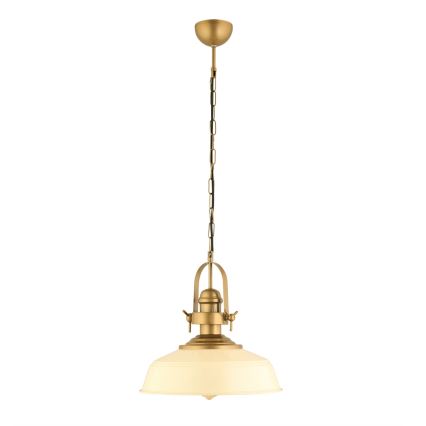 Lampada a sospensione MONZA 1xE27/40W/230V 35 cm crema/bronzo