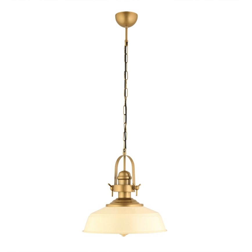 Lampada a sospensione MONZA 1xE27/40W/230V 35 cm crema/bronzo