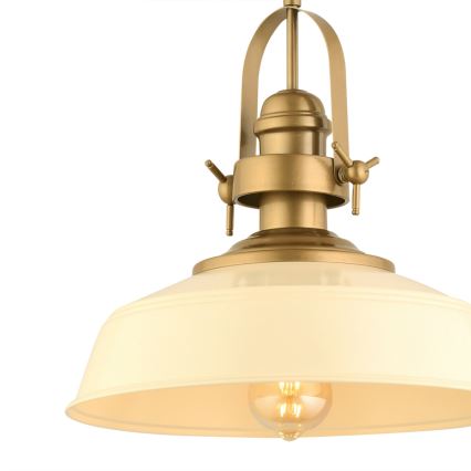 Lampada a sospensione MONZA 1xE27/40W/230V 35 cm crema/bronzo