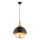 Lampada a sospensione MONZA 1xE27/40W/230V Ø 30 cm nera/oro