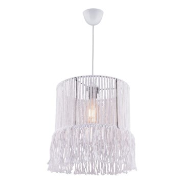 Lampada a sospensione NESS MACRAME 1xE27/40W/230V bianca