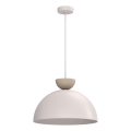 Lampada a sospensione NEVIS con cavo 1xE27/15W/230V Ø 38 cm crema
