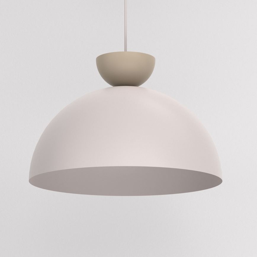 Lampada a sospensione NEVIS con cavo 1xE27/15W/230V Ø 38 cm crema