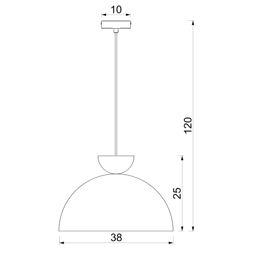 Lampada a sospensione NEVIS con cavo 1xE27/15W/230V Ø 38 cm crema