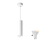 Lampada a sospensione per bagno LED RGBW dimmerabile su cavo TURYN 1xGU10/4,8W/230V 3000K IP44 bianco + telecomando
