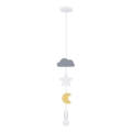 Lampada a sospensione per bambini TRIO 1xE27/20W/230V grigia/bianca/gialla