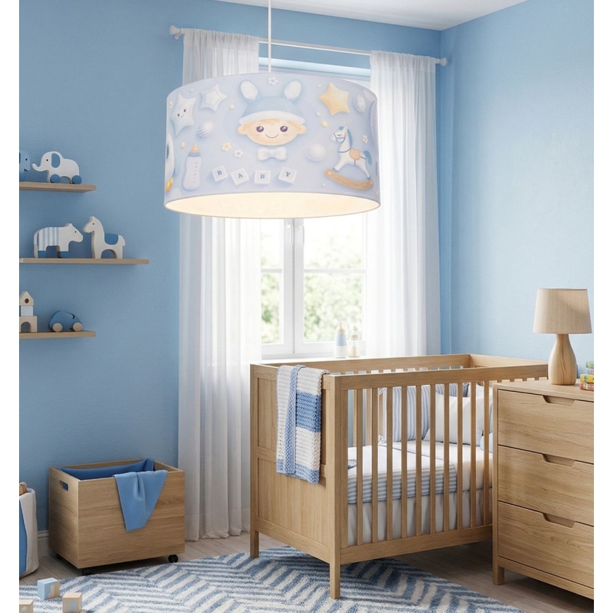 Lampada a sospensione per cameretta KIDS ROOM 1xE27/60W/230V Ø 40 cm astronauta