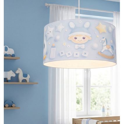 Lampada a sospensione per cameretta KIDS ROOM 1xE27/60W/230V Ø 40 cm astronauta