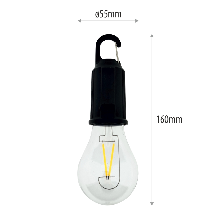 Lampada a sospensione ricaricabile da esterno dimmerabile LED/3W/5V 400 mAh IP44
