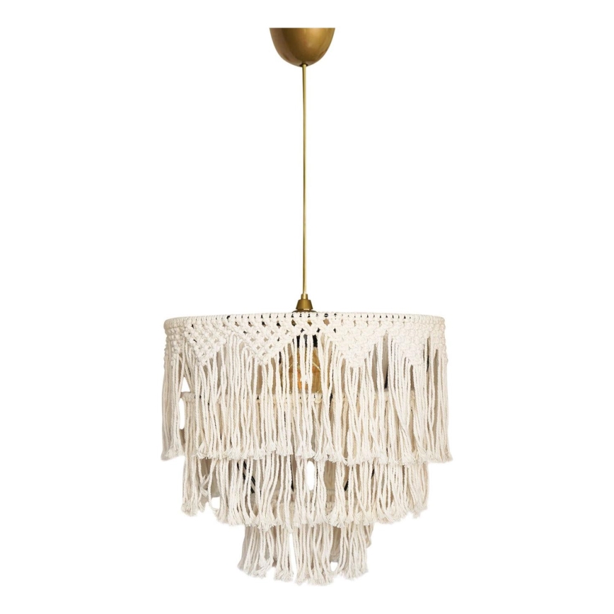 Lampada a sospensione RIMINI 1xE27/40W/230V Crema