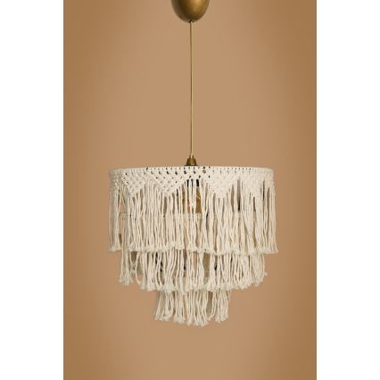 Lampada a sospensione RIMINI 1xE27/40W/230V Crema