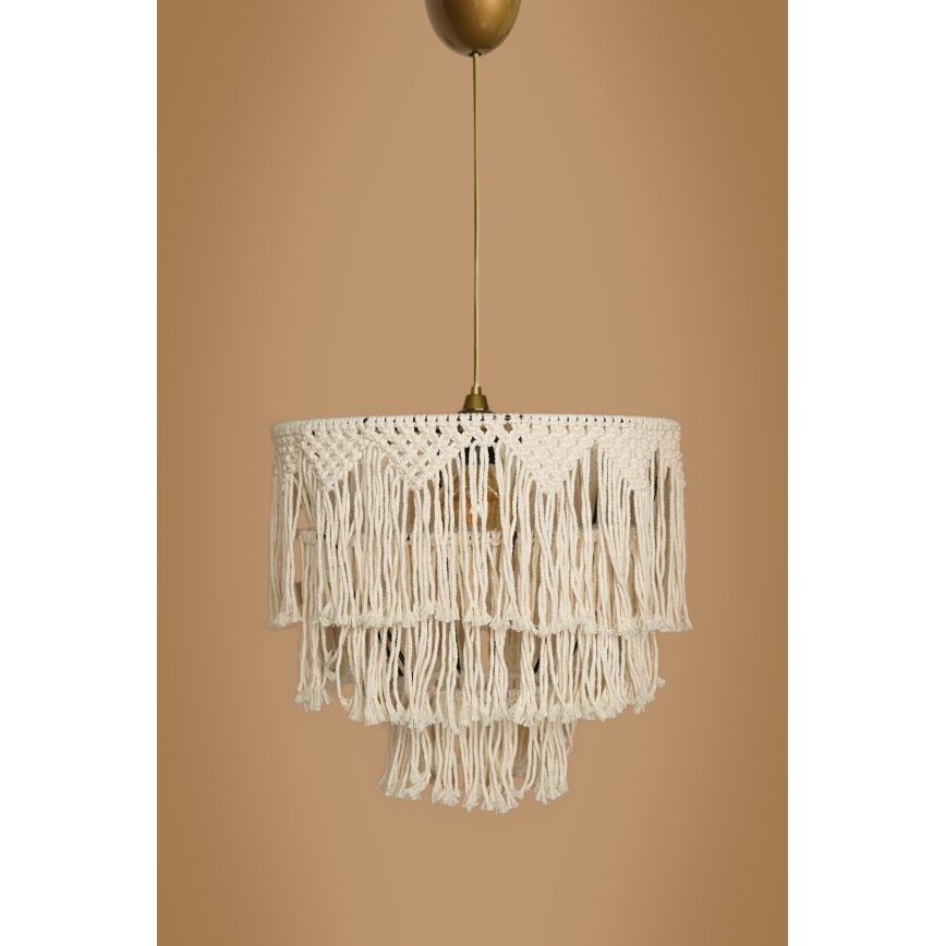 Lampada a sospensione RIMINI 1xE27/40W/230V Crema