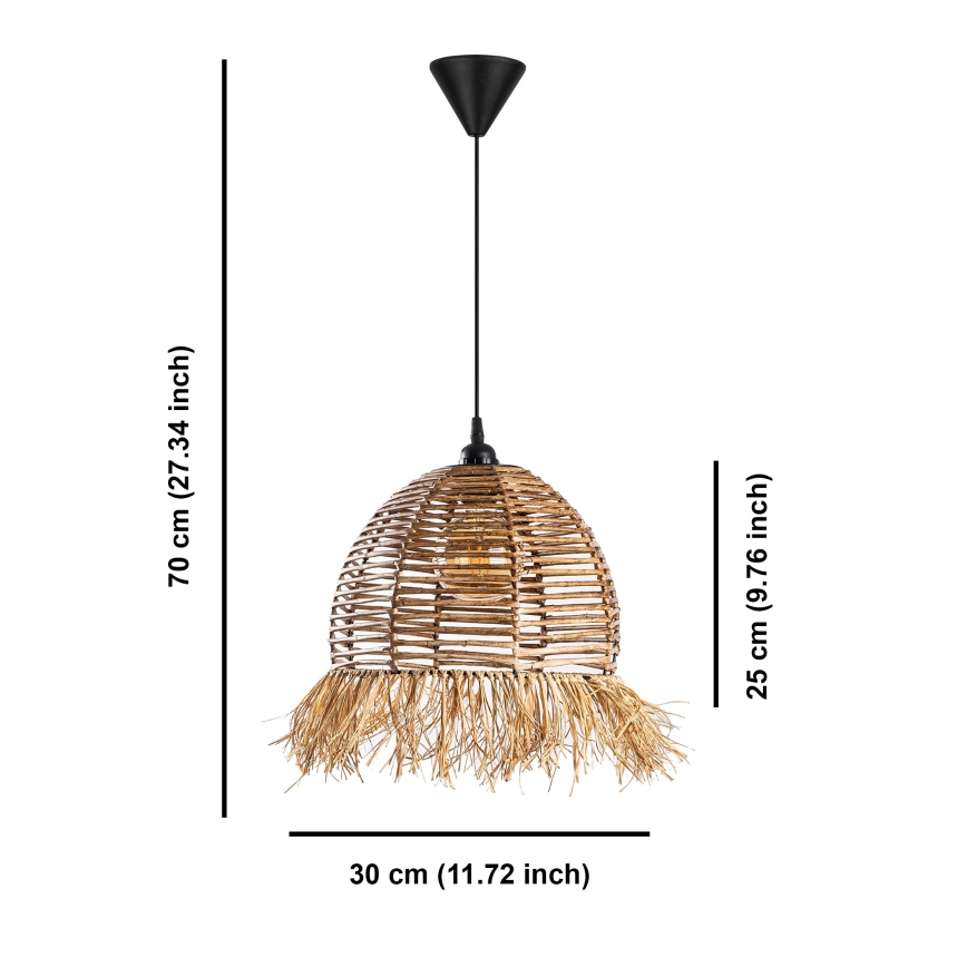 Lampada a sospensione RUYO 1xE27/40W/230V marrone