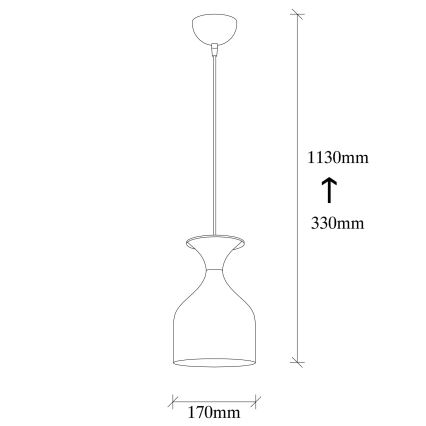 Lampada a sospensione SIVANI 1xE27/40W/230V bianco/ramato