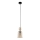 Lampada a sospensione SOPHIA con cavo 1xE14/10W/230V Nero/Beige fumé