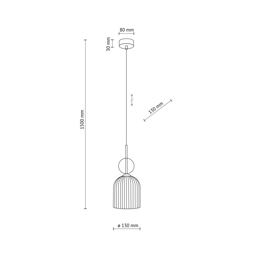 Lampada a sospensione SOPHIA con cavo 1xE14/10W/230V Nero/Beige fumé