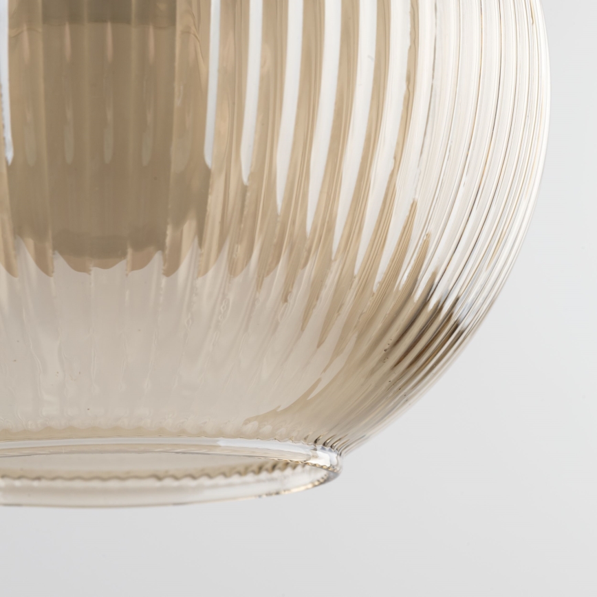 Lampada a sospensione SOPHIA con cavo 1xE14/10W/230V nero/beige fumé