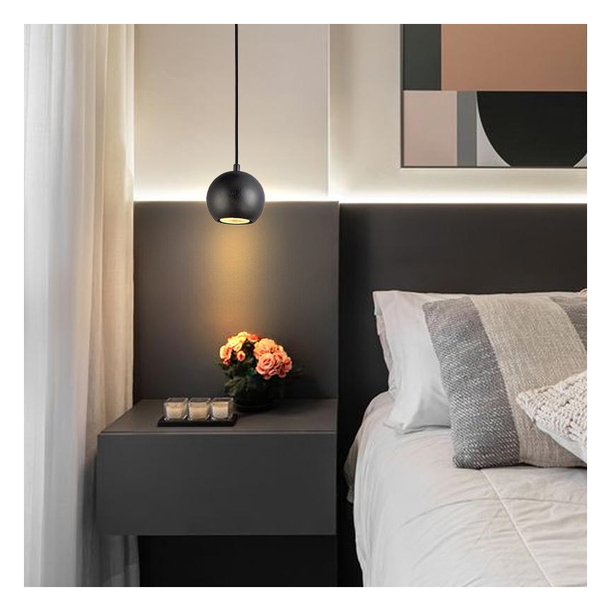 Lampada a sospensione su cavo 1xGU10/10W/230V Ø 11 cm legno massello/frassino