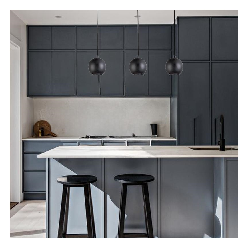 Lampada a sospensione su cavo 1xGU10/10W/230V Ø 11 cm legno massello/frassino