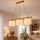 Lampada a sospensione su cavo AIDA 3xE27/15W/230V Ø 25 cm rovere/rafia