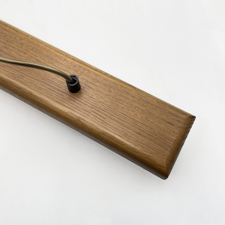 Lampada a sospensione su cavo AIDA 3xE27/15W/230V Ø 25 cm rovere/rafia