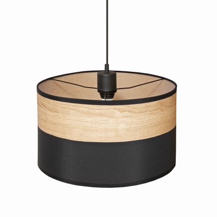 Lampada a sospensione su cavo ALBA 1xE27/15W/230V diam. 25 cm nero/marrone