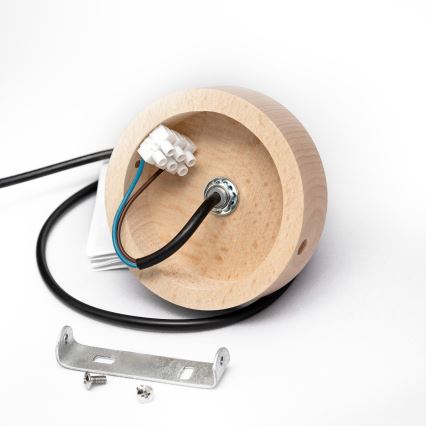 Lampada a sospensione su cavo ALBA 1xE27/15W/230V diam. 25 cm nero/marrone