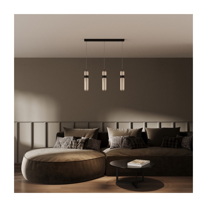 Lampada a sospensione su cavo AMBIENTE 3xLED/6W/230V 3000/4000/6000K nero