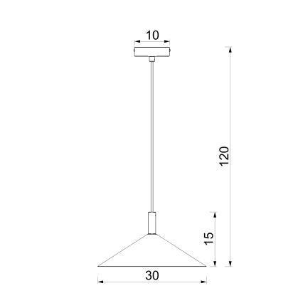 Lampada a sospensione su cavo ANEGA 1xGX53/15W/230V Ø 30 cm crema