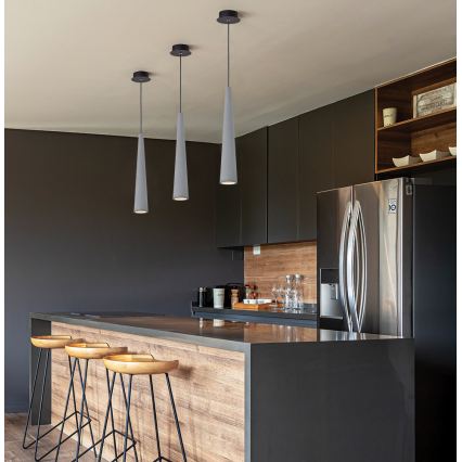 Lampada a sospensione su cavo ANISHA 1xGU10/35W/230V grigio