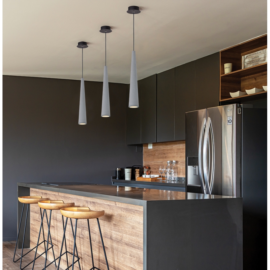 Lampada a sospensione su cavo ANISHA 1xGU10/35W/230V grigio