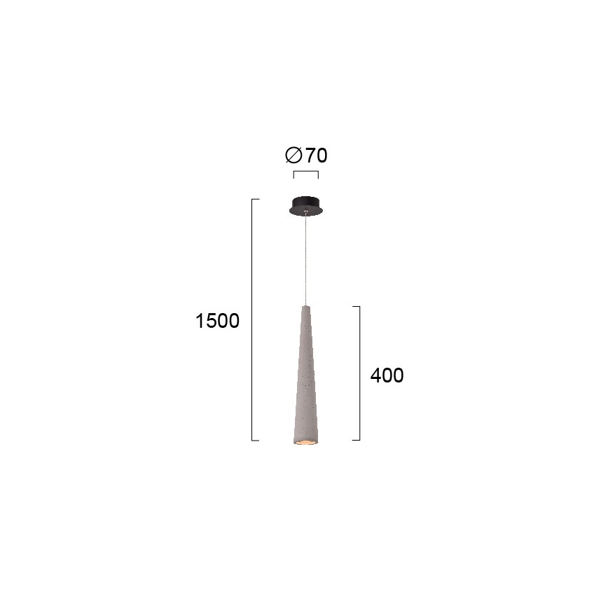 Lampada a sospensione su cavo ANISHA 1xGU10/35W/230V grigio