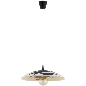 Lampada a sospensione su cavo ARMI 1xE27/15W/230V nero/beige