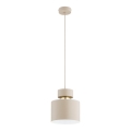 Lampada a sospensione su cavo ASLI 1xE27/15W/230V beige