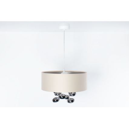 Lampada a sospensione su cavo BUBBLE 1xE27/60W/230V Ø 40 cm beige