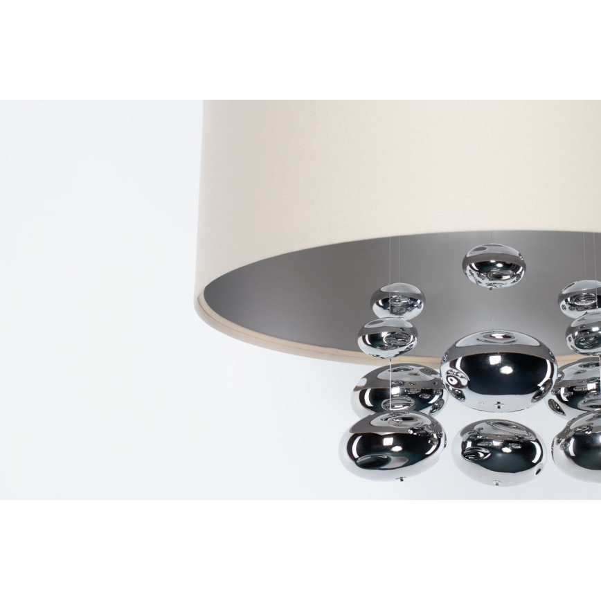 Lampada a sospensione su cavo BUBBLE 1xE27/60W/230V Ø 40 cm beige
