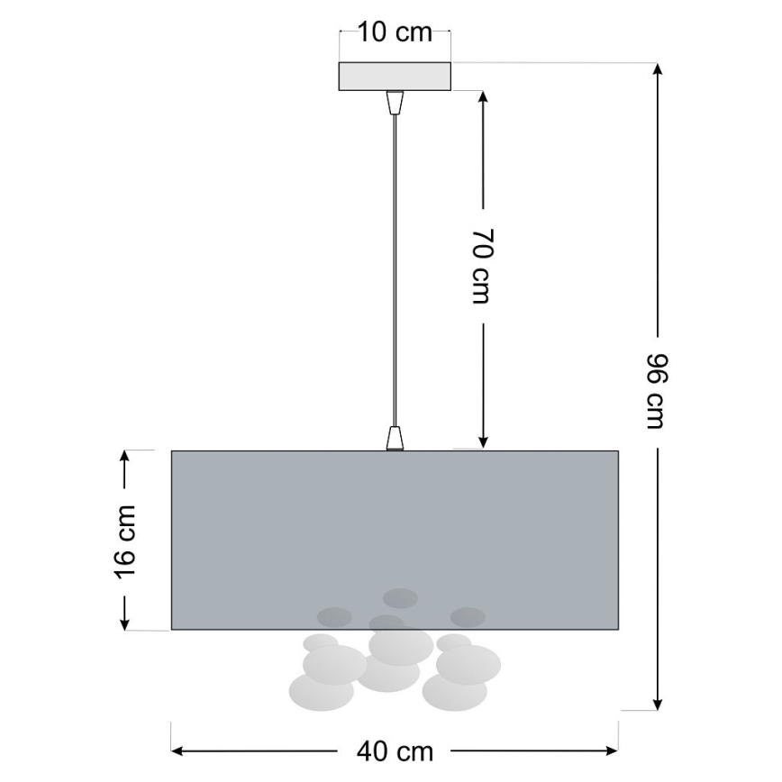 Lampada a sospensione su cavo BUBBLE 1xE27/60W/230V Ø 40 cm beige