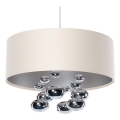 Lampada a sospensione su cavo BUBBLE 1xE27/60W/230V Ø 50 cm beige