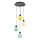 Lampada a sospensione su cavo CACTUS LED/12W/230V 3000K verde/giallo/bianco