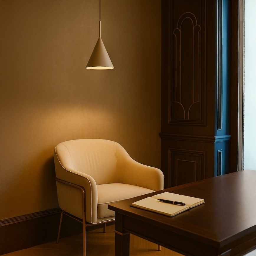 Lampada a sospensione su cavo CAPITAL 1xGX53/15W/230V Ø 17 cm taupe