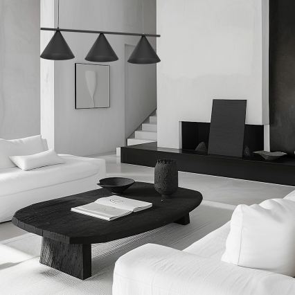 Lampada a sospensione su cavo CAPITAL 3xGX53/15W/230V, nera