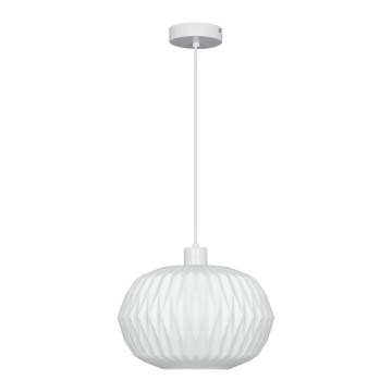 Lampada a sospensione su cavo CARSON 1xE27/40W/230V bianca