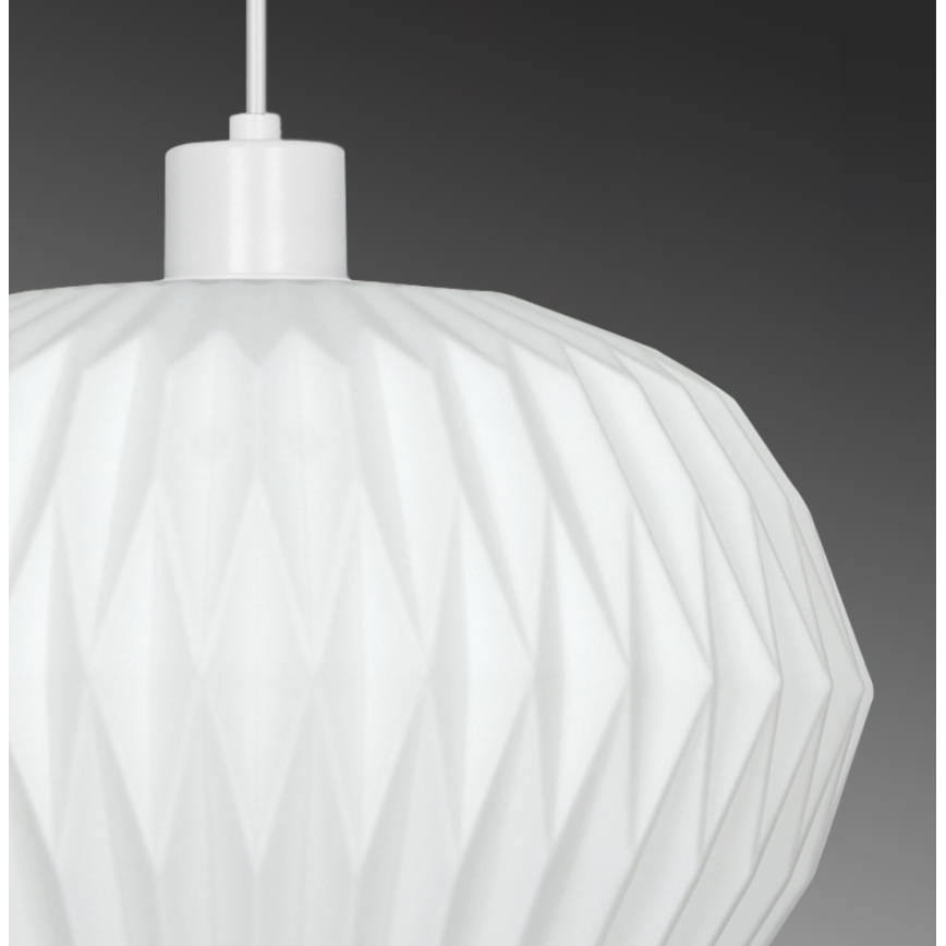 Lampada a sospensione su cavo CARSON 1xE27/40W/230V bianca